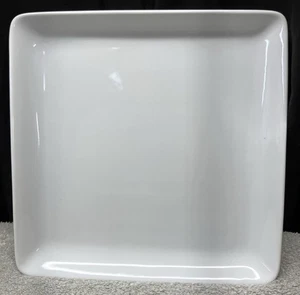 Pampered Chef Simple Additions WHITE Square 10" Plate - Picture 1 of 4