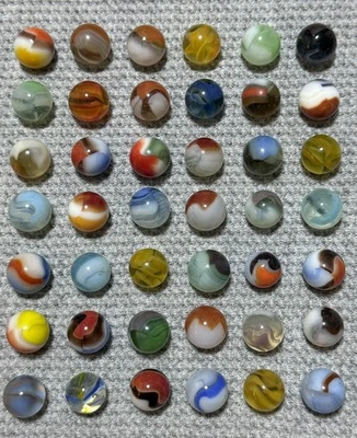 "Lote de 42 canicas de ágata vitro de 5/8"" casi nuevas a casi nuevas (+)" Foto 1 de 4