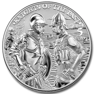 2022 Germania Malta Knights Of The Past 1 Oz .9999 Silver Coin * A27 - Picture 1 of 6