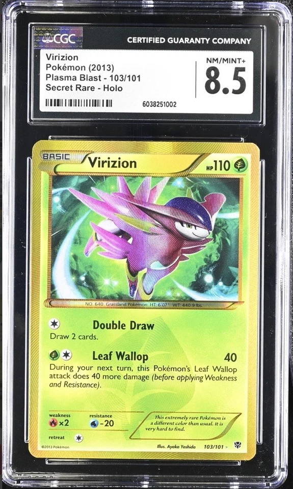 Pokemon Shiny Virizion 103/101 CGC 8.5 NM/MINT+  Plasma Blast Secret Rare - Image 1 of 2
