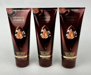 3 Bath & Body Works Chocolate Amber Ultimate Hydration Moisture Body Creams - Picture 1 of 2