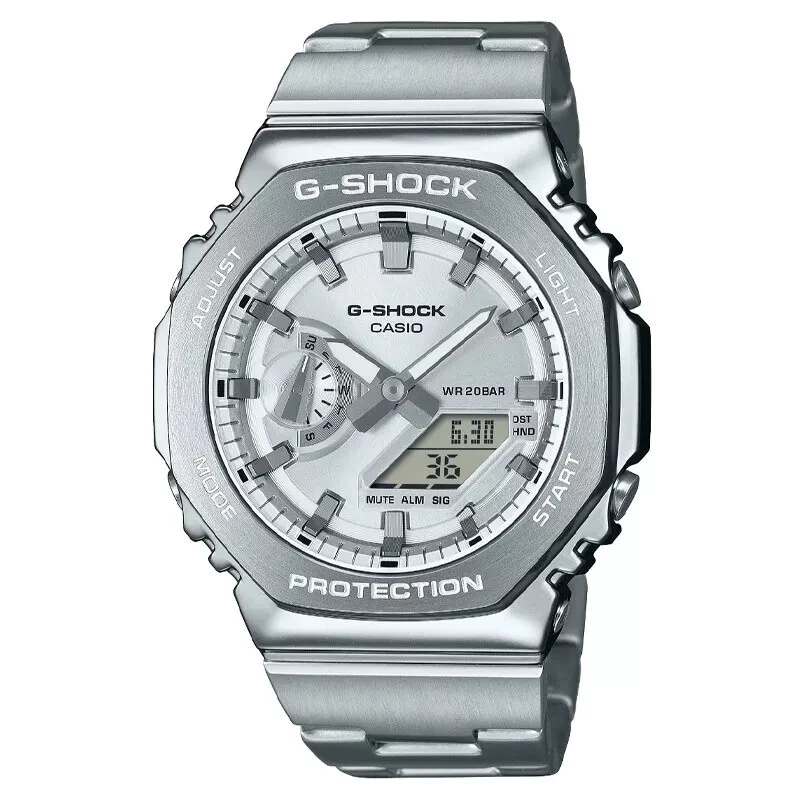 Casio G-Shock G-STEEL Analog-Digital Silver Dial Steel Men's Watch GM2110D-7A - Image 1 of 1