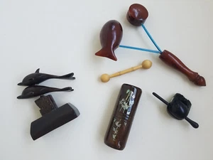 Instrumentos de Percusión Aleatorios - Bloque Tono Oscuro, Lote Agitador Mazo Madera - Imagen 1 de 4