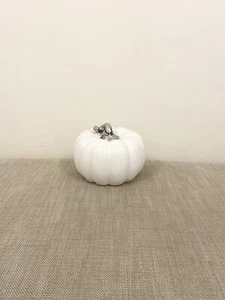 Next White Pumpkin Ornament Sculpture Fruit Kitchen Decoration Halloween Gift - Picture 1 of 8