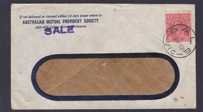1928 KING GEORGE V 1 1/2d PRE-DECIMAL STAMP AMP SOCIETY COMMERCIAL COVER #B180 - Image 1 of 2