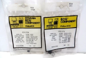 ECG 172A and ECG 171  Original New Philips Transistors (1 Each ) - Picture 1 of 2