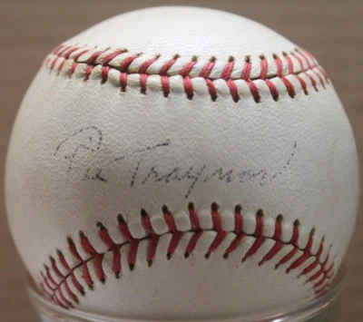 БЕЙСБОЛЬНЫЙ МЯЧ С АВТОГРАФОМ PIE TRAYNOR ЗАЛ СЛАВЫ (JSA/LOA) - Изображение 1 из 3