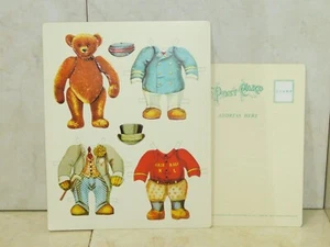 Teddybär ausgeschnittene Papierpuppe Spielzeug Postkarte - Merrimack - 1983 Postkarte X2 - Bild 1 von 10