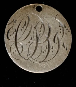 1875 Love Token Engraved CBP Design silver Liberty Seated Dime Necklace Ready - Picture 1 of 5