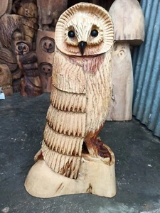 KETTENSÄGE SCHNITZEULE SUSSEX ULME HOLZ HAUS GARTEN SKULPTUR KUNST HANDWERK LOOK - Bild 1 von 10