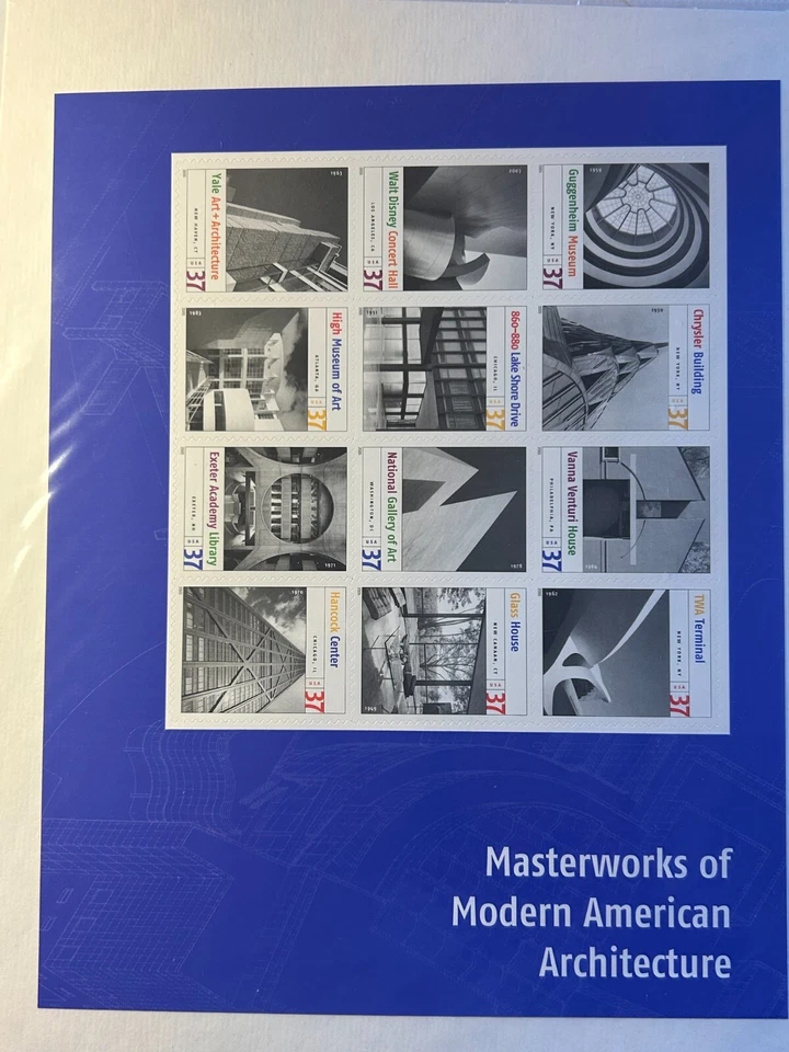 U. S. Sheet of 12 SC 3910 a-l American Architecture MNH 2005 - Image 1 of 1