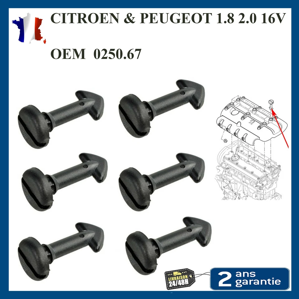 Citroen Peugeot/6 tornillo Fijación cubierta motor / 1.8 2.0 16v