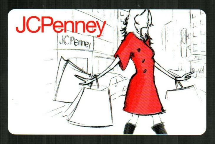 JCPENNEY Woman Shopper in Red Dress ( 2010 ) Gift Card ( $0 ) - Image 1 of 1