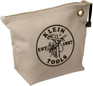 Klein Tools 5539NAT Borsa con Cerniera, Borsa per Attrezzi in Tela è Piccola da 10 Pollici, Naturale - Foto 1 di 5