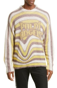 Palm Angels schmelzende Streifen Mohair Pullover $ 1045, Gr. L, neu mit Etikett! - Bild 1 von 7
