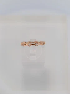 14K Yellow Gold SONIA BITTON Diamond Accent Band Ring Size 3.75 - Picture 1 of 7