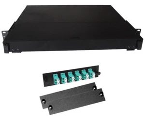 Faser Rackmount Panel Frontplatte abgedeckt 12 LC OM3 MM 10 Gigabit - Bild 1 von 9