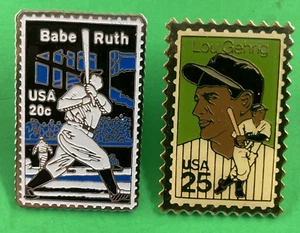 Prendedores para estampillas postales de Babe Ruth & Lou Gehrig - Imagen 1 de 8