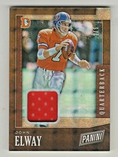 2019 Panini Black Friday HYPER PLAID FOIL RELIC #36 JOHN ELWAY 2/5 Broncos HOF