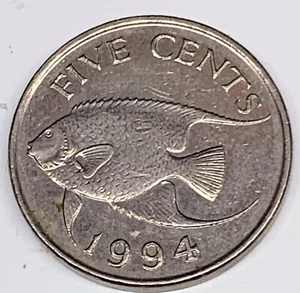 # C3236  BERMUDA   COIN,     FIVE CENTS   1994 - Picture 1 of 2