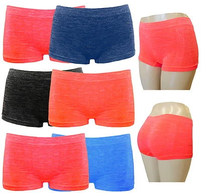 6 LADIES BOXER SHORTS LYCRA SEAMLESS UNDERWEAR WOMEN PANTIES BOYSHORTS - Image 1 of 4