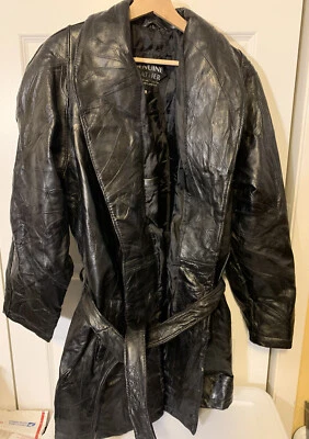 Chaqueta De Colección Marca Maxam Piel de Cordero Negra Mujer Talla XL Mosaico Italiano Foto 1 de 4