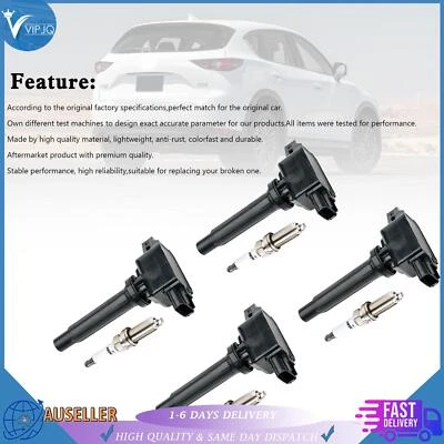 4x Ignition Coils+Spark Plugs UF656 For Mazda CX-5 2.0/2.5L 3 6 GT 2012-2020 - image 1 of 4