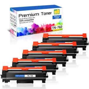 Cartucho de tóner 1-5 piezas TN760 para Brother TN730 HL-L2350DW HL-L2370DW DCP-L2550DW - Imagen 1 de 28