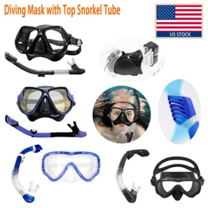 Juego de Buceo Gafas de Buceo Antiniebla EE. UU. Adultos Niños Máscara de Snorkel + Tubo de Snorkel Superior - Imagen 1 de 51