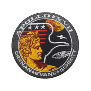 APOLLO 17 CERNAN*EVANS*SCHMITT LION BROTHERS NASA SPACE EMBROIDERED HOOK PATCH - Picture 1 of 5