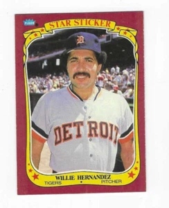 1986 FLEER BASEBALL STICKER WILLIE HERNANDEZ #56 DETROIT TIGERS - Picture 1 of 1