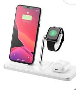 Ubiolabs AWC1070AW White 3in1 Wireless Charging Stand, Qi Compatible Device/Y1