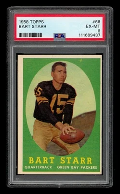 1958 Topps Set-Break # 66 Bart Starr PSA 6 EX-MT Foto 1 de 3