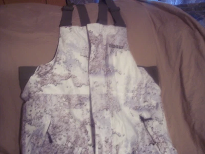 Mens Large Snow Camo Bibs Tundra Camo Bib Overalls Waterproof Bib Coveralls - Image 1 of 4