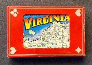 Vintage Deck 54 Spielkarten Souvenir VIRGINIA Usa Poker Ramino Blackjack - Bild 1 von 2