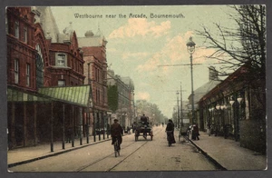 Postcard Bournemouth Dorset view of Westbourne near the Arcade posted 1909 - Picture 1 of 2