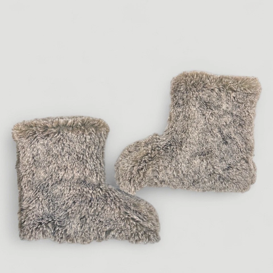 Zapatillas botín Dearfoams grandes 9-10 piel sintética acogedoras beige cálido regalo vacaciones NUEVO Foto 1 de 4