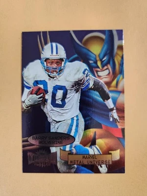 Barry Sanders 1997 Fleer Metal Marvel Universe #1 Wolverine - Image 1 of 2