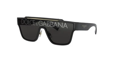 Dolce & Gabbana DG6125 marco negro/gris oscuro logotipo tampo lente plateada Foto 1 de 3
