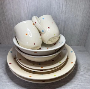 Temptations By Tara Mugs Bowls Plates Presentable Ovenware Polka Dot Tableware - Picture 1 of 16