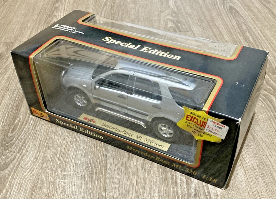 1/18 Scale 1997 Mercedes-benz Ml320 Diecast Model W163 SUV - Maisto 31847 Silver