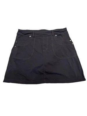 Athleta Skort Womens Size Medium Gray Layered Athletic  Golf Tennis - Imagem 1 de 4