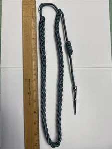 Shoulder Rope - Citation Cord - Honor Guard - Infantry BlueWith Silver Tip - 14” - Picture 1 of 3