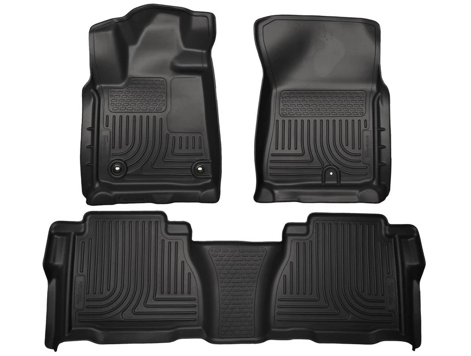 Husky Weatherbeater Floor Mats Fit 12-13 Tundra CrewMax, Dbl Cab Front/2nd Blk Foto 1 de 4
