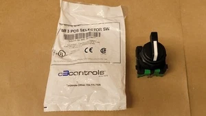 Interruptor selector de 3 posiciones C3Controls SSO3-SLWE-NO/NO 30mm - Imagen 1 de 4