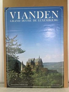 Póster de viaje castillo medieval Vianden de colección Luxemburgo Alemania Tartaria - Imagen 1 de 8