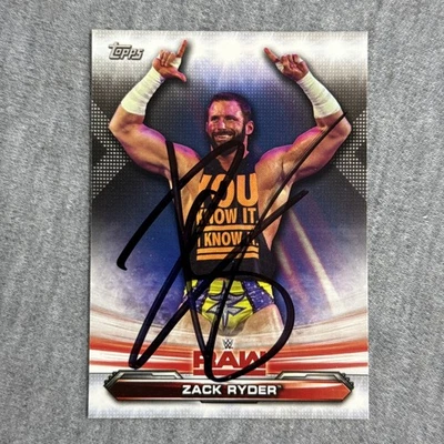 2019 Topps WWE Raw #74 Zack Ryder Signed IP Auto - Image 1 of 2