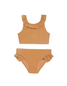 M&S Girls Orange Sparkle Frill Bikini Swimwear 2 Piece Age 11-12 Years NEW - Picture 1 of 13