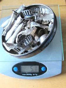 LOTE DE CHATARRA DE PLATA ESTERLINA 9,6 OZ - Imagen 1 de 3