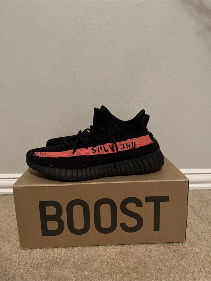 Yeezy Boost 350 V2 Raya Roja Línea Roja Foto 1 de 4